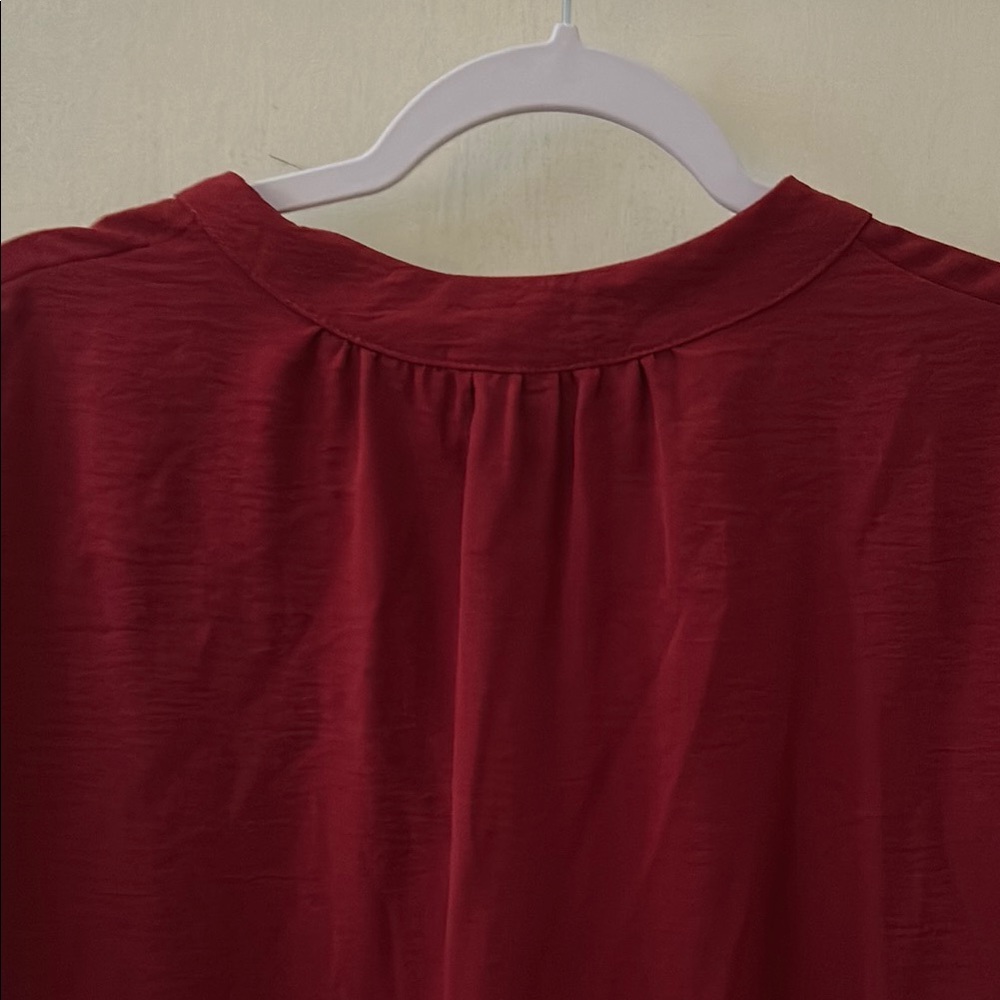 Entro Deep Red Blouse - Picture 10 of 10